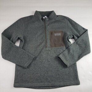 Mtn Ops Summit Fleece Jacket Mens Small Green 1/4 Zip Pullover Outdoor Winter